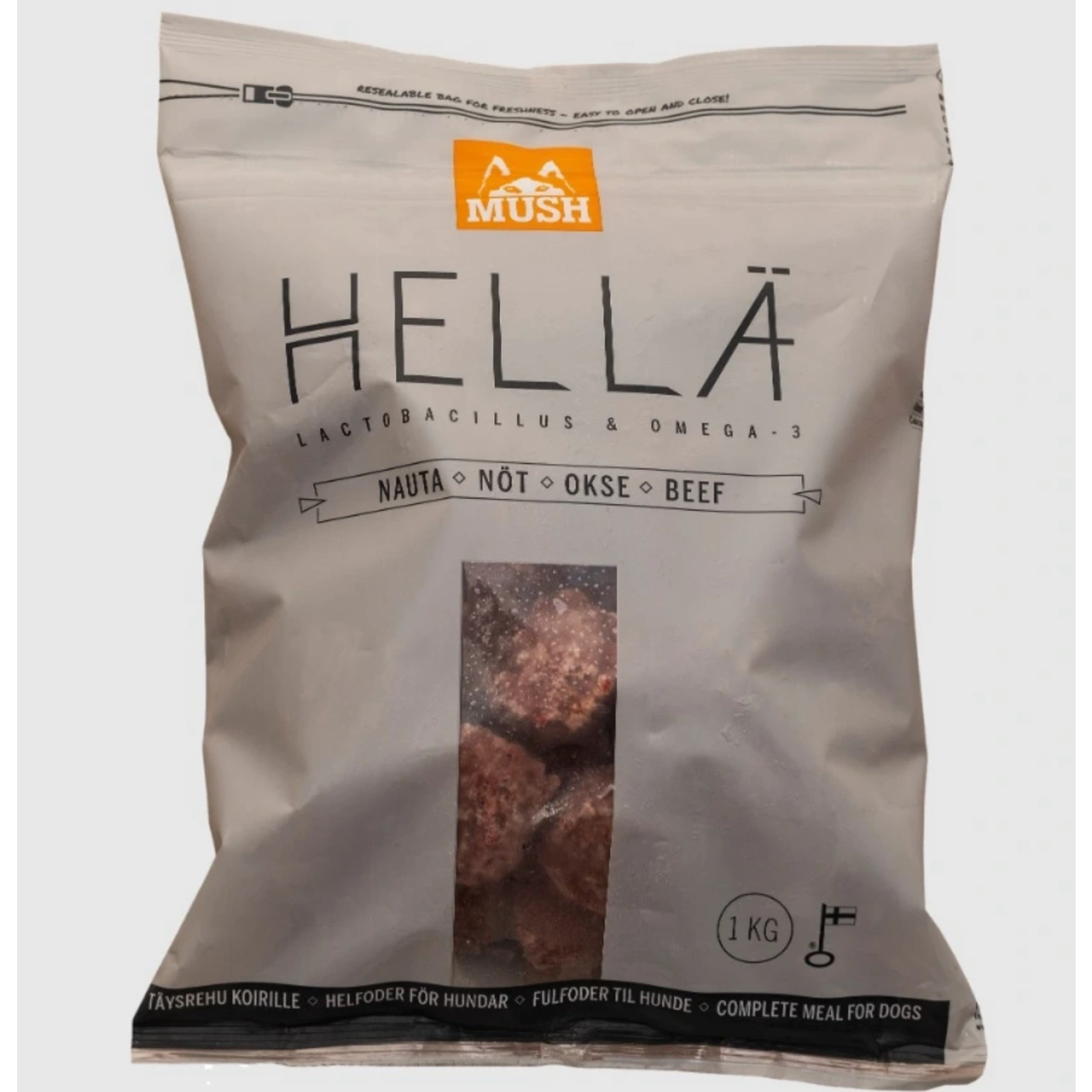 MUSH HELLÄ Okse 3 kg - Naturligt råfoder til din hund